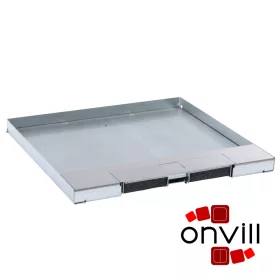   Legrand 088105, Rozsdamentes Acél Fedél, 16/24 Modulos, Perem Nélküli Padlódobozhoz, MAX. 15mm Burkolattal