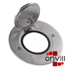   Legrand 089701, Mini Kerek Padlódoboz, 2 Modulos, Rozsdamentes Acél