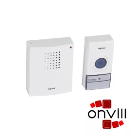   Legrand 094250, Vezeték Nélküli Csengő Eco Kit, Beltéri Egység és Nyomógomb