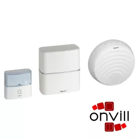   Legrand 094272, Vezeték Nélküli Csengő Prémium Twin Szett, Fehér, Elemes