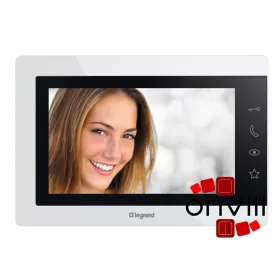   Legrand 2 vezetékes EASYKIT Essential kaputelefon kiegészítő: videó beltéri egység: 7''-os, színes kijelző, adapterrel, fehér, Legrand 363220