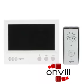   Legrand 369580, 4-Vezetékes Színes Videó Kaputelefon Szett, Kihangosított, 1 Lakásos, 7-os Beltéri Egységgel