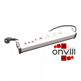   Legrand 654863, Incara Multilink - Válaszfalba Süllyeszthető, 12 Modul, 3X2P+F + USB-A+C + 3XRJ45 Cat.6 UTP 1 Modul + HDMI 1 Modul Aljzat, 2M Kábellel, Fehér