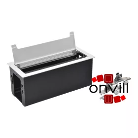   Legrand 654870, Incara Top Access - Bútorba Süllyeszthető, 8 Modul (295 mm Széles), Üres, Rozsdamentes Acél