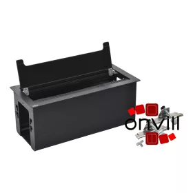   Legrand 654872, Incara Top Access - Bútorba Süllyeszthető, 8 Modul (295 mm Széles), Üres, Fekete