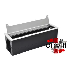   Legrand 654873, Incara Top Access - Bútorba Süllyeszthető, 12 Modul (385 mm Széles), Üres, Rozsdamentes Acél