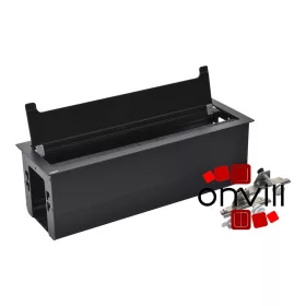   Legrand 654875, Incara Top Access - Bútorba Süllyeszthető, 12 Modul (385 mm Széles), Üres, Fekete