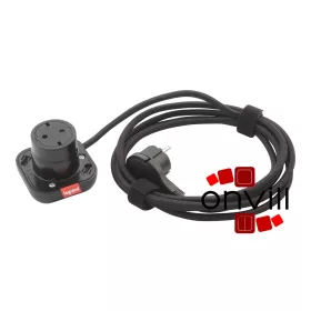   Legrand 654907, Incara Electr'On, 2P+F Csatlakozóaljzat, 2,5M Kábellel, Fekete