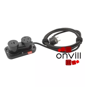   Legrand 654909, Incara Electr'On, 2P+F + USB-A+C Aljzat, 2,5M Kábellel, Fekete