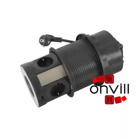   Legrand 654983, Incara Tower 120 - Bútorba Süllyeszthető, 4X2P+F + 2XUSB-A+C Aljzat + Vezeték Nélküli Töltő, 2M Kábellel