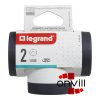 Legrand 694522, Kettős 2P+F Elosztódugó, USB-A + USB-C, Fehér/Fekete