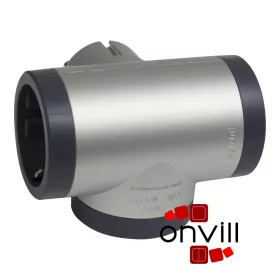   Legrand 694523, Hármas Elágazású 2P+F Elosztódugó, 16A, Alumínium/Fekete