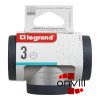 Legrand 694523, Hármas Elágazású 2P+F Elosztódugó, 16A, Alumínium/Fekete