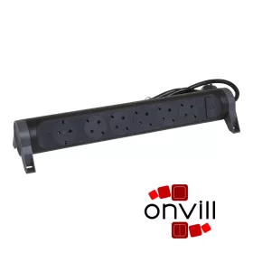   Legrand 694534, Prémium Elosztósor, 6X2P+F Forgatható, 1,5m Vezetékkel, Fekete