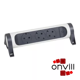   Legrand 694543, Prémium Elosztósor, 3X2P+F Forgatható, Vezeték Nélkül, Fehér/Fekete