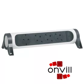   Legrand 694544, Prémium Elosztósor, 4X2P+F Forgatható, Vezeték Nélkül, Fehér/Fekete