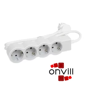   Legrand 694552, Standard Elosztósor, 4X2P+F, 1,5m Vezetékkel, Fehér/Szürke