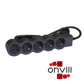   Legrand 694556, Standard Elosztósor, 5X2P+F, 1,5m Vezetékkel, Fekete