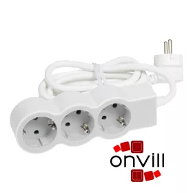   Legrand 694567, Standard Elosztósor, 3X2P+F, 5m Vezetékkel, Fehér/Szürke