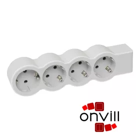   Legrand 694575, Standard Elosztósor, 4X2P+F, Vezeték Nélkül, Fehér/Szürke