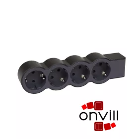   Legrand 694576, Standard Elosztósor, 4X2P+F, Vezeték Nélkül, Fekete