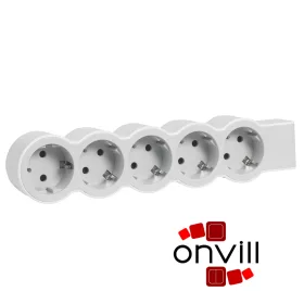   Legrand 694577, Standard Elosztósor, 5X2P+F, Vezeték Nélkül, Fehér/Szürke