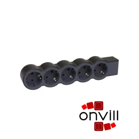   Legrand 694578, Standard Elosztósor, 5X2P+F, Vezeték Nélkül, Fekete