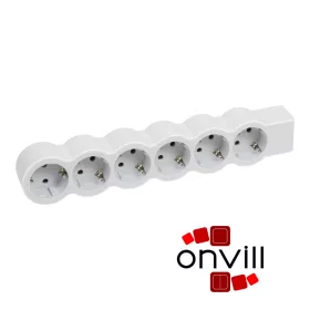   Legrand 694579, Standard Elosztósor, 6X2P+F, Vezeték Nélkül, Fehér/Szürke