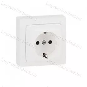  Legrand 696029, Oteo Falon Kívüli, 2P+F Földelt Csatlakozóaljzat, Kerettel, Fehér
