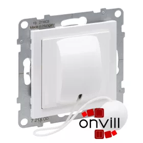   Legrand 721100, Suno Húzózsinóros Váltóérintkezős Nyomó, 6 A, Fehér