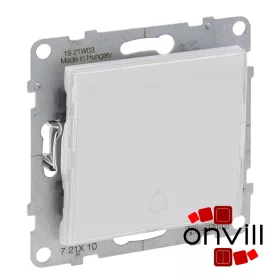   Legrand 721110IP44, Suno Egypólusú Nyomó Jelzőfénnyel Címketartóval, 6 A, IP44, Fehér