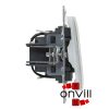 Legrand 721110, Suno Egypólusú Nyomó Jelzőfénnyel Címketartóval, 6 A, Fehér