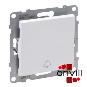   Legrand 721113IP44, Suno Egypólusú Nyomó Csengőjellel, 6 A, 250V, IP44, Fehér