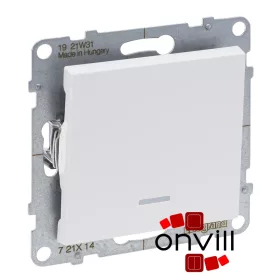   Legrand 721114, Suno Egypólusú Kapcsoló Ellenőrzőfénnyel, 16 AX, Fehér