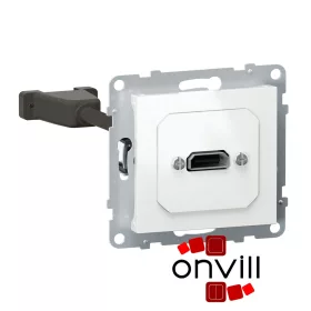   Legrand 721149, Suno Elővezetékelt HDMI 1.4 Típusú Csatlakozóaljzat, Fehér