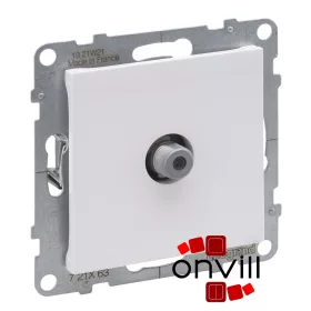   Legrand 721163, Suno "F" Típusú TV Aljzat, Csillagpontos (Végzáró), 1,5 dB, Fehér