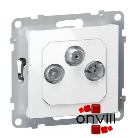   Legrand 721167, Suno TV-Rádió-SAT Aljzat, Csillagpontos (Végzáró), 1,5 dB, Fehér