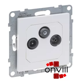   Legrand 721169, Suno TV-Rádió-SAT Aljzat, Végzáró, 10 dB, Fehér