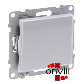   Legrand 721310, Suno Egypólusú Nyomó Jelzőfénnyel Címketartóval, 6 A, Alumínium