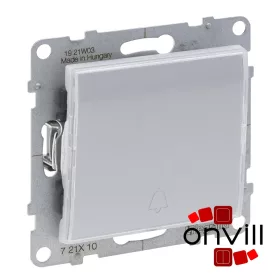   Legrand 721310IP44, Suno Egypólusú Nyomó Jelzőfénnyel Címketartóval, 6 A, IP44, Alumínium