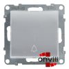 Legrand 721310, Suno Egypólusú Nyomó Jelzőfénnyel Címketartóval, 6 A, Alumínium