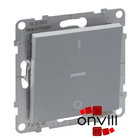   Legrand 721312, Suno Kétpólusú Kapcsoló Ellenőrzőfénnyel 10 AX, Alumínium