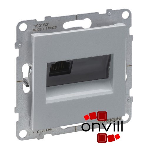 Legrand 721354, Suno 1XRJ45 Cat.6A UTP Informatikai Csatlakozóaljzat, Alumínium