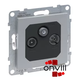   Legrand 721367, Suno TV-Rádió-SAT Aljzat, Csillagpontos (Végzáró), 1,5 dB, Alumínium