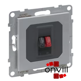   Legrand 721392, Suno Hangszóró-Csatlakozóaljzat (2 Kivezetéssel), Alumínium