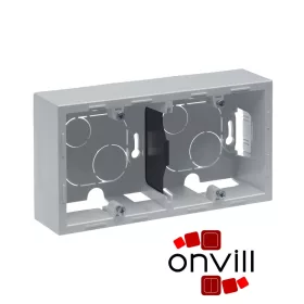   Legrand 721395, Suno Kiemelődoboz (Kiemelőkeret), Kettős, Alumínium