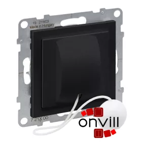   Legrand 721400, Suno Húzózsinóros Váltóérintkezős Nyomó, 6 A, Fekete