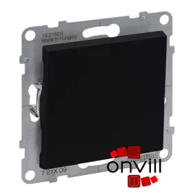   Legrand 721409IP44, Suno Egypólusú Nyomó, 6 A, IP44, Fekete