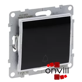   Legrand 721410, Suno Egypólusú Nyomó Jelzőfénnyel Címketartóval, 6 A, Fekete