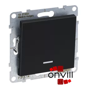   Legrand 721414, Suno Egypólusú Kapcsoló Ellenőrzőfénnyel, 16 AX, Alumínium